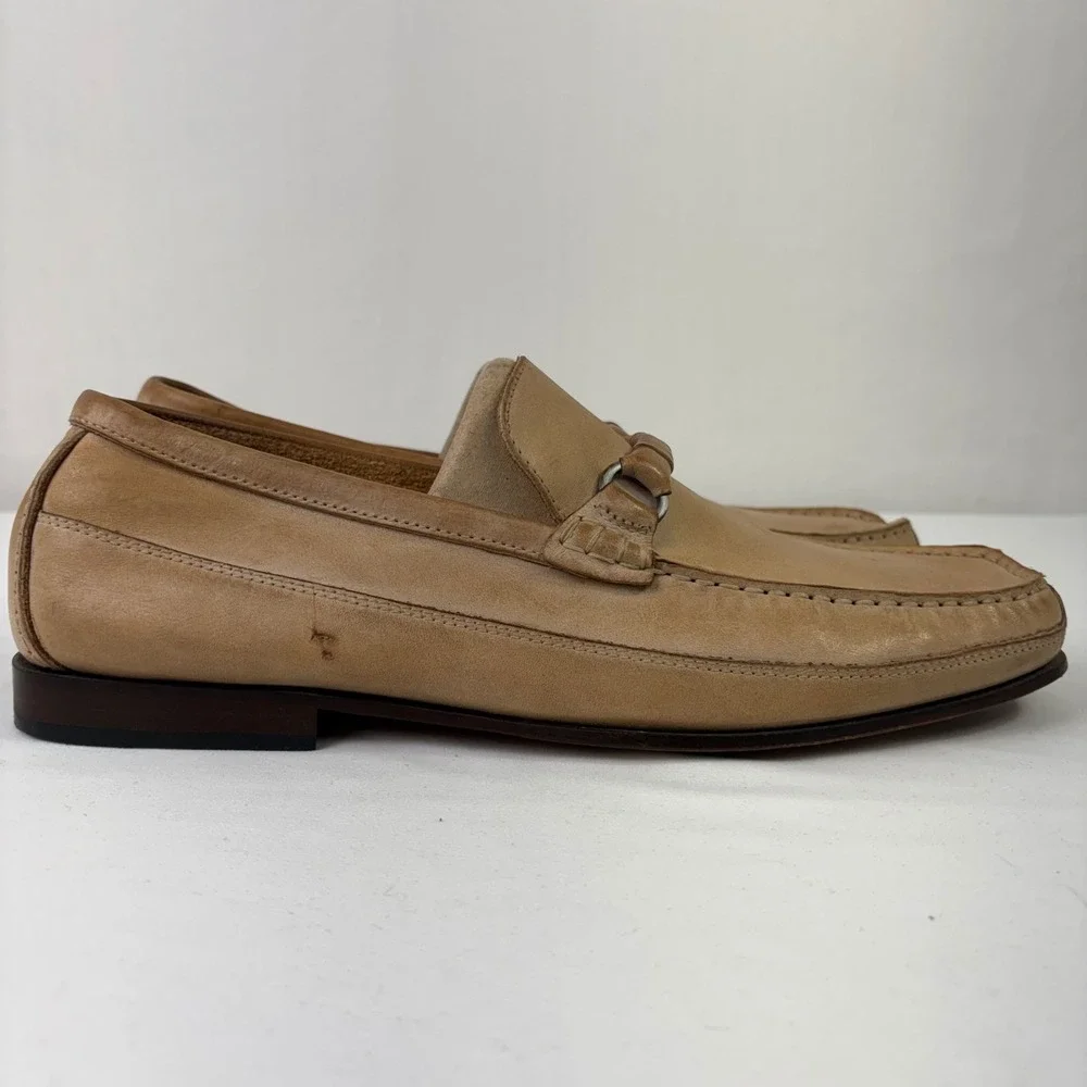 Rockport Mens Classic Horsebit Tan Leather Slip On Loafer‎ Shoes APM 1180D 10.5